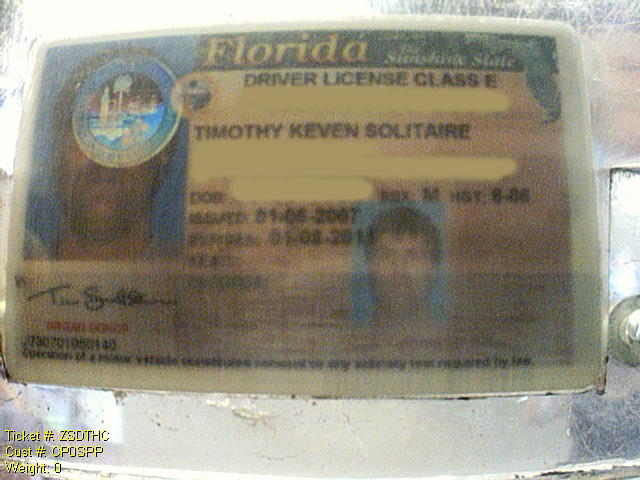 Drivers License Scan Photo Id Saved on File