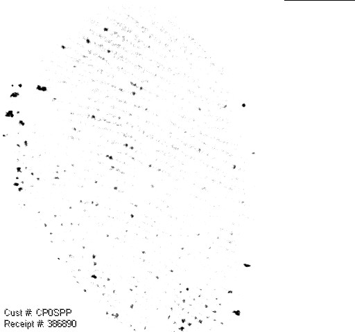 Thumbprint Scanned Peddler Thumb Print
