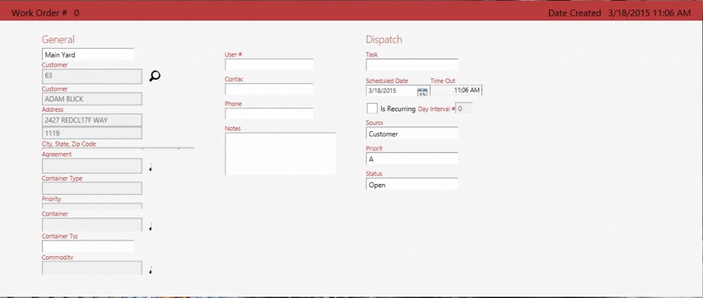 Scrap Dragon Dispatch Module Trip Planning Screen